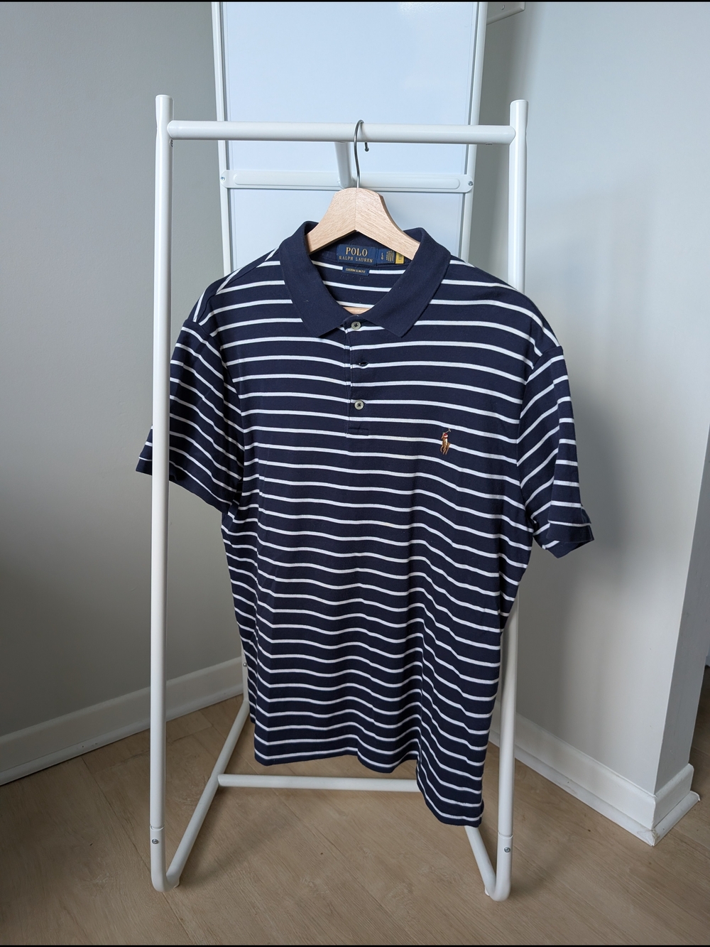 Polo by Ralph Lauren Navy and White Striped Polo